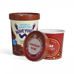 Bedruckte Lebensmittelbecher mit Deckel