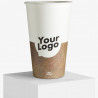 450 ml single wall paper cups with your logo